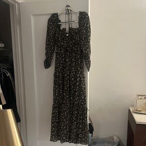 ASTR Floral Black Dress